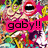 A pixelated, colorful animation featuring repeated mouth shapes with text overlays in various colors.