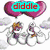 Pixelated icon with heart-shaped background, octopus-like creature, and 'diddle' text in cyan.