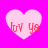 Four pink hearts on a bright magenta background, each containing red text reading 'lov ya' with slight variations in heart size and text clarity.