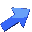 Blue arrow icons in various styles and orientations displayed on a gray background.