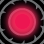 Two circular pixelated icons with concentric rings, one pink and one purple, set against a black background with gray decorative borders.