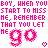 A pixelated image with repeated text in pink and white, featuring the phrase 'when you go' prominently displayed among other phrases.