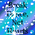 Pixelated blue and purple gradient background with white star-like speckles, displaying text 'Break Dance, Not Hearts' in dark font.