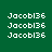 Green background with white text "Jacobi36" repeated in a , some text blocks highlighted in blue