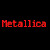 Animated contact sheet of Metallica band members in concert, featuring red text and pixelated frames with blue, green, yellow, and orange color schemes.
