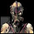 A 48x48 pixel buddy icon featuring a stylized character with distorted facial features and a dark background, paired with text reading "Anime IM" and "com" in a pixelated font.