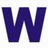 A split-screen image with a large dark blue 'W' on the left and red pixelated text reading "Go Cubs Go" repeated twice on a solid blue background on the right.
