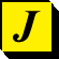 Yellow square icon with black serif 'J' on each , arranged in a