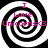 Four identical spiral patterns with pink text reading "I Love Unicorns" on a black and white background.