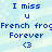 Static pixel art displays blue text on light blue background with white cloud patterns, repeating identical phrases and symbols in two