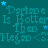 Teal background with repeating text and small blue stars, featuring the phrases "Daphne Is Hotter Then" and "Negan <3" in light teal lettering.