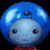 Pixelated blue alien character with red collar on left, green text 'Original Icons .com' on right against dark background.