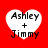 Four heart-shaped icons with 'Ashley + Jimmy' text on a red background, each heart has a white border and black text.