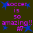 Pixelated text and blue star shapes on a dark green background, with repeated phrases in purple and pink.