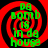 Four identical display a red and black spiral background with green text reading "DA BOMB IS IN DA HOUSE" in a pixelated font