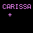 Pixelated text and images on dark background with repeated 'CARISSA' and 'JOHN CENA = LOVE!' phrases, plus two identical headshots of a man.