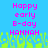 Pixelated text and green pixel clusters on a blue background, with identical left and right sections.