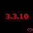 Red text "3.3.10" and pixelated hearts on black background with gray corner overlay