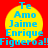 Four identical yellow circular icons with blue text on a red background, each displaying "Te Amo Jaime Enrique Figueroa!" in pixelated font.