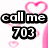 Pixelated text displays 'call me 703' with pink heart outlines on a white background, transitioning to '895' and then '0517'.