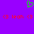 Purple background with green pixelated heart above red pixelated text 'leah' flanked by red pixelated symbols.
