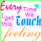 Two side-by-side pixelated text-based images with green borders, displaying the phrase "Every Time We Touch" in varying colors and styles.