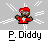 Animated contact sheet of a pixel art character in red attire with white accents, showing multiple frames of motion against gray and black backgrounds.