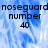 Blue and white pixelated background with repeated text 'noseguard number 40' in black font across multiple sections.