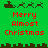Green background with red text reading "Merry Almost Christmas" and dark brown pixelated reindeer sleighs above and below the text.