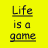 Yellow and dark brown pixelated text with underlined phrases arranged in a on gray background