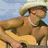 A pixelated contact sheet of two animated frames showing a cartoon man in cowboy attire with text "Kenny Chesney" on the right side against a light blue background.