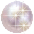 Three circular pearls with iridescent white and lavender hues, each featuring a bright central highlight and subtle surface texture, arranged in a triangular layout against a solid gray background.