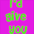 A split-screen animation with green text on a pink background reading "I'd give you" and white text on black background reading "my LWAT.".
