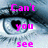 A four- of a human eye with pink text overlays reading 'Can't you see' and 'I'm in love with YOU.'