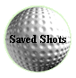 Three identical spherical icons with dimpled texture and green outline, each displaying "Saved Shots" text on gray background.