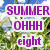A static image with purple text over a blurred outdoor background of green foliage and blue sky.
