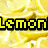 Pixelated yellow lemon background with 'Lemon' text, green lime with 'Lime!' text, and black-and-white peace symbol with 'Peace' text.