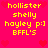 Pixelated text and heart symbols on a bright pink background with yellow text and red hearts.