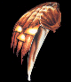 Animated icon of a brown, textured skull with glowing eyes that transition to black eye sockets against a dark background.