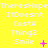 Yellow background with repeated white text and pink symbols changing across three observations