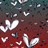 Animated icon with white winged shapes against a red and dark teal gradient background, displaying the word 'Love' in brown text.
