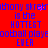 Red background with blue pixelated text reading "anthony skre is the HOTTEST football player EVER" in two identical vertical , each containing four lines of text