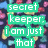 Pixelated text in green, cyan, and red blocks on a colorful blurred background with a gray rectangle.