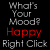 nine mood-themed text on a black background, each displaying 'What's Your Mood?' above colored words like Happy and Bored with 'Right Click' below