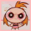 Four cartoon character heads in a : orange-haired with wide eyes, blonde with closed eyes and bow, black-haired with green eyes smiling, all pixelated