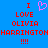 Blue background with red pixelated text reading "I LOVE OLIVIA HARRINGTONHARRINGTON!!!" and a pink pixelated heart symbol above the text.