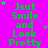 Green text reading "Jsut Smile and Look Pretty" on a bright pink background with scattered small purple stars, some text variations include a star symbol replacing the 'u' in "Jsut".