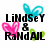 Pixelated icon with three text variations: 'LiNdSeY & RaNdAl', 'aLWaYs & foReVeR', and 'I lOvE yOu', each with cyan, pink, and green heart symbols.