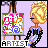 Pixel art animation of a blonde woman painting on an easel with colorful abstract artwork, labeled "ARTIST" at the bottom.