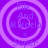 Four identical circular icons with concentric rings on a purple background, each displaying text in light purple.